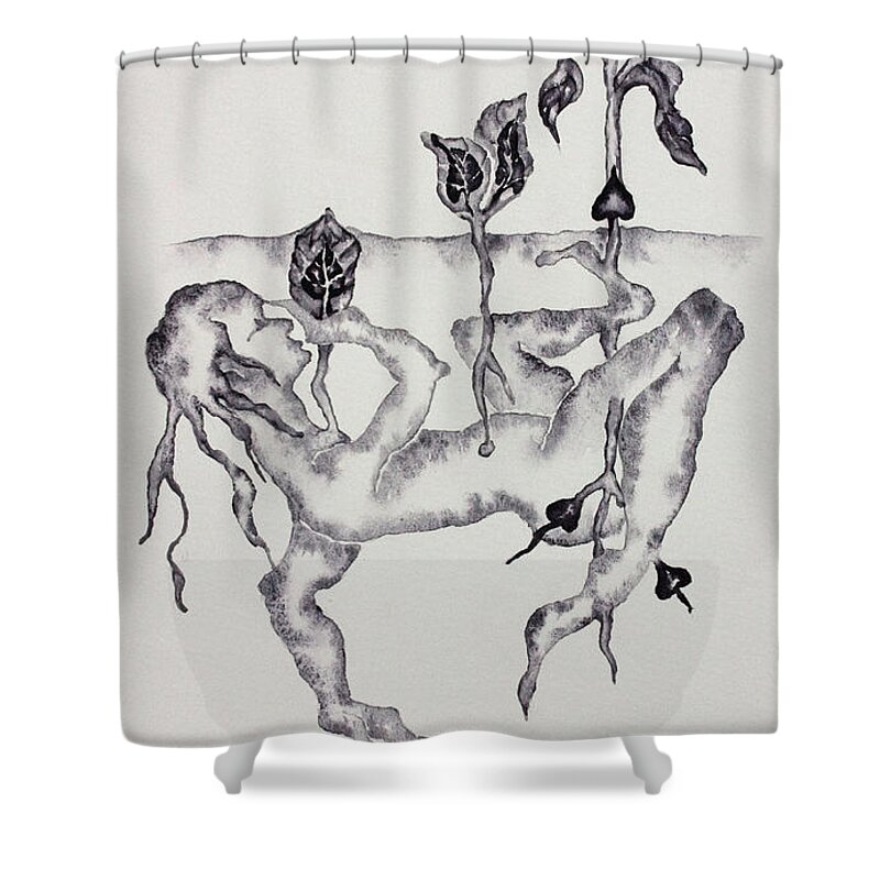 Jack Of Spades Shower Curtain featuring the painting Jack of Spades by Srishti Wilhelm