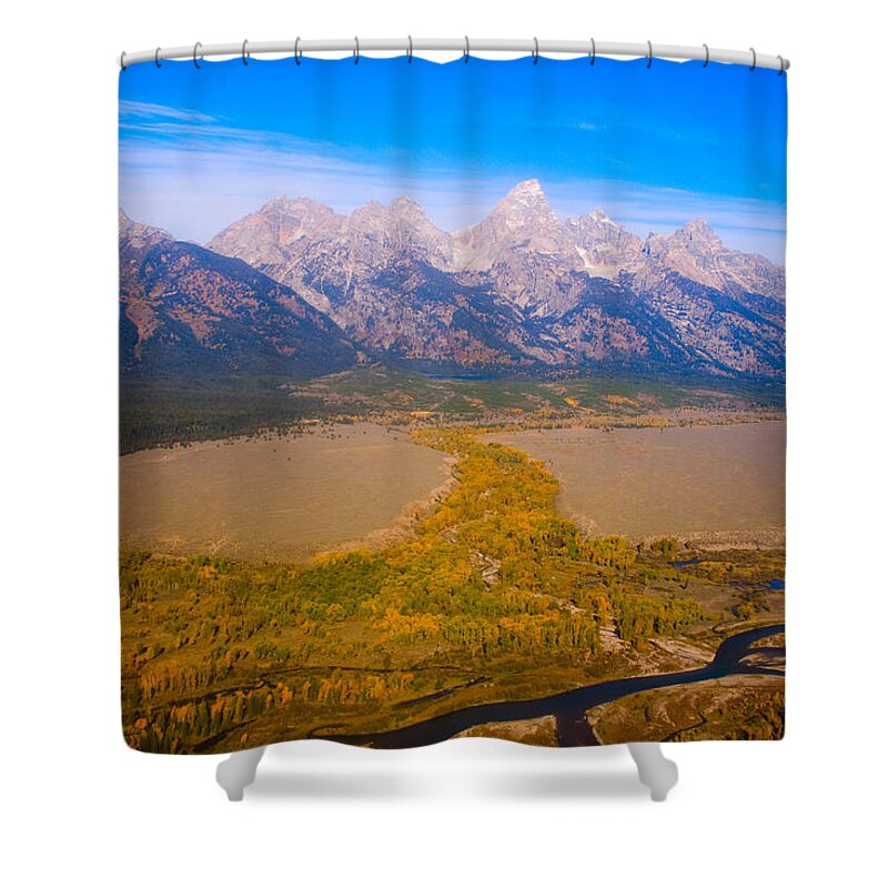 Tetons Shower Curtain featuring the photograph Jackson Hole WY Tetons National Park Views by James BO Insogna