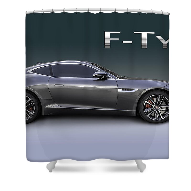 Jaguar Shower Curtain featuring the photograph Jaguar F Type by Matt Malloy
