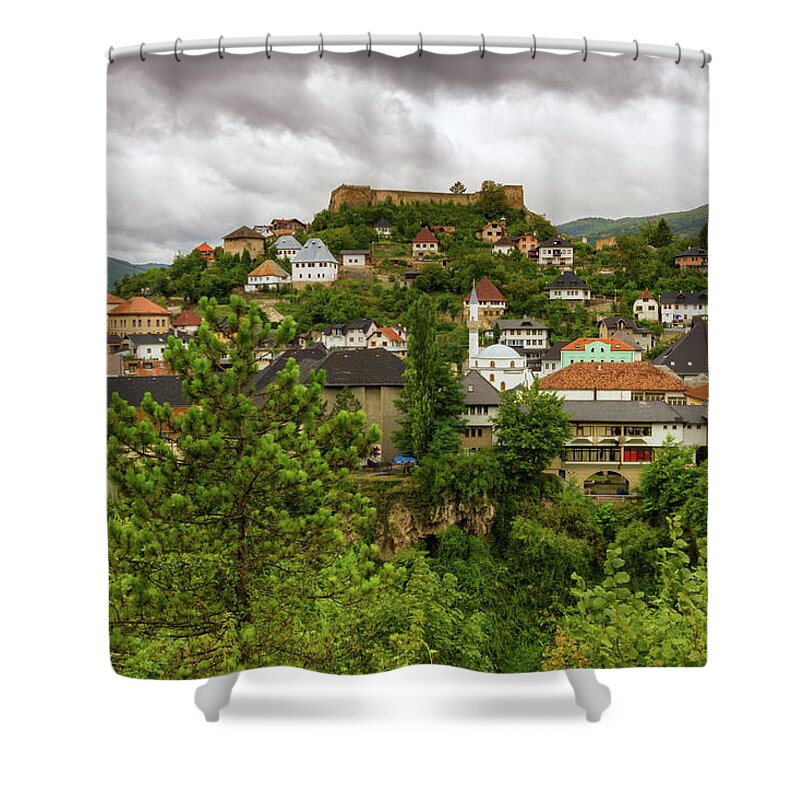 Nature Shower Curtain featuring the photograph Jajce, Bosnia and Herzegovina by Elenarts - Elena Duvernay photo