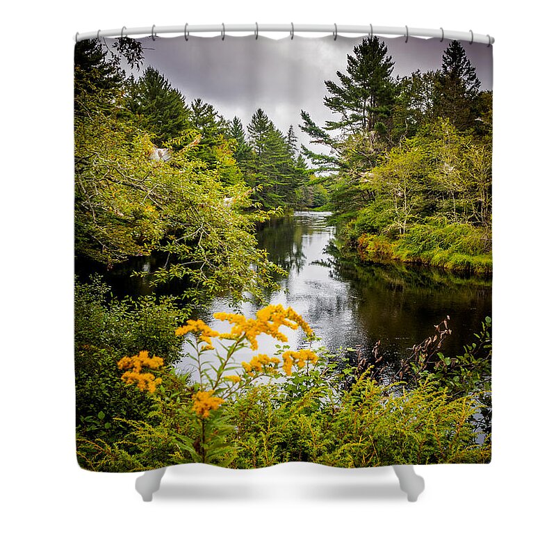 Yarmouth Shower Curtain featuring the photograph Jakes Falls by Mark Llewellyn