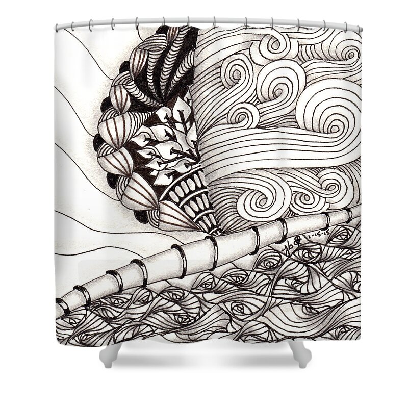 Jamaica Shower Curtain featuring the drawing Jamaican Dreams by Jan Steinle