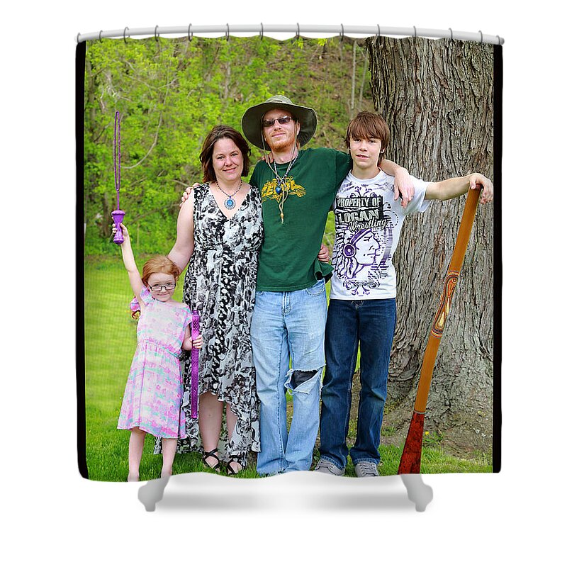  Shower Curtain featuring the photograph Janelle and Family 2015 by PJQandFriends Photography