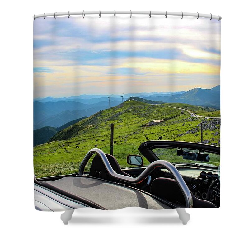 Japan Shower Curtain featuring the photograph Japan - Beautiful Road by SweeTripper