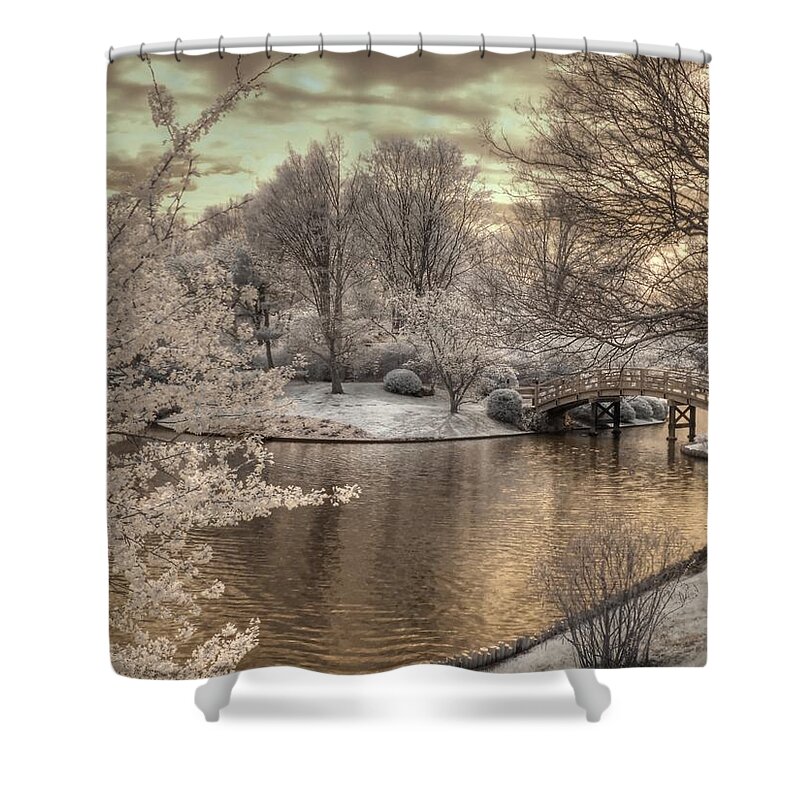 Japanese Garden Shower Curtain featuring the photograph Japanese Garden by Jane Linders