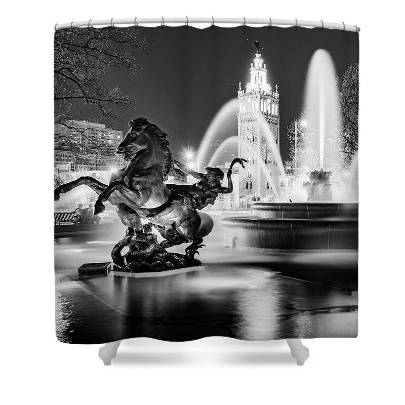 Fountain Square Shower Curtains