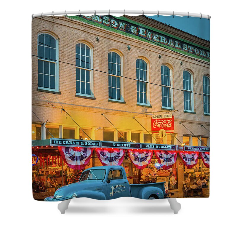 America Shower Curtain featuring the photograph Jefferson General Store by Inge Johnsson