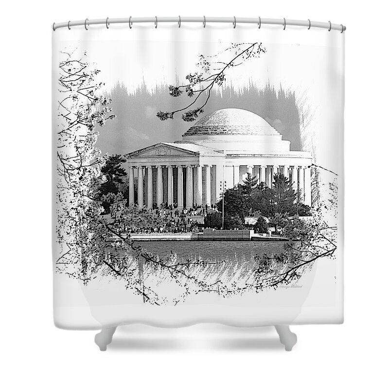 Thomas Shower Curtain featuring the photograph Jefferson Memorial at Festival Time by Margie Wildblood