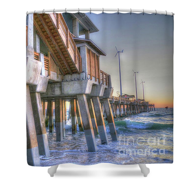 Jennette's Pier Shower Curtain featuring the photograph Jennette's Pier by Scott and Dixie Wiley