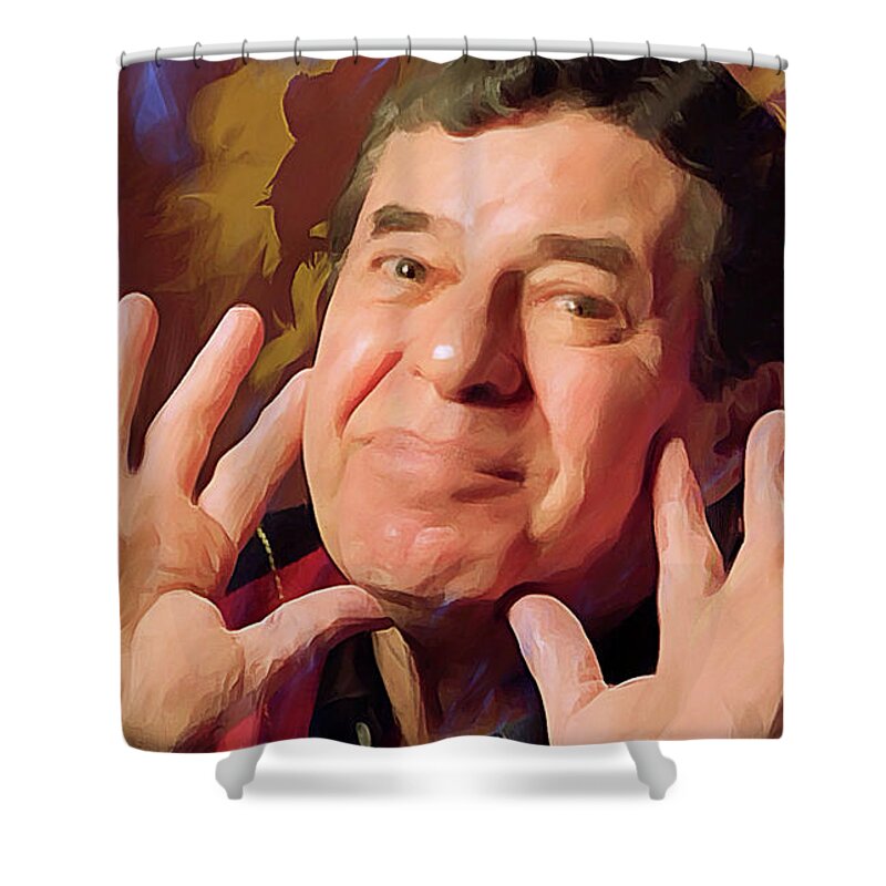 Jerry Lewis Shower Curtain featuring the digital art Jerry Lewis by Ted Azriel