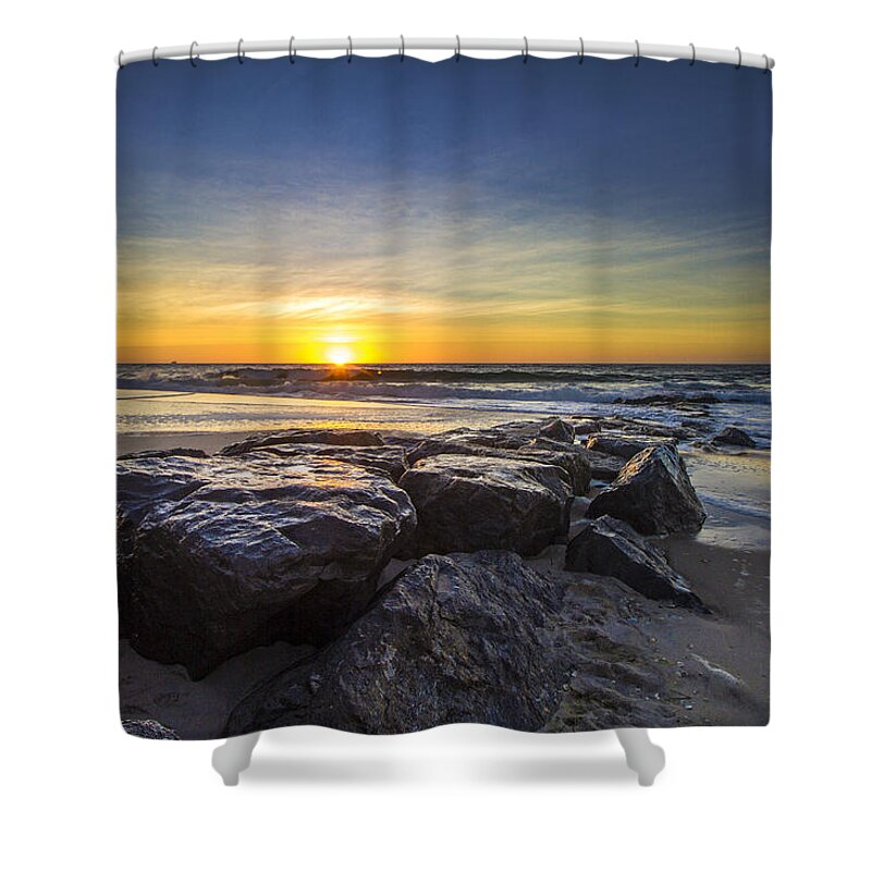 Jetty Shower Curtain featuring the photograph Jetty Four Sunrise by Robert Seifert