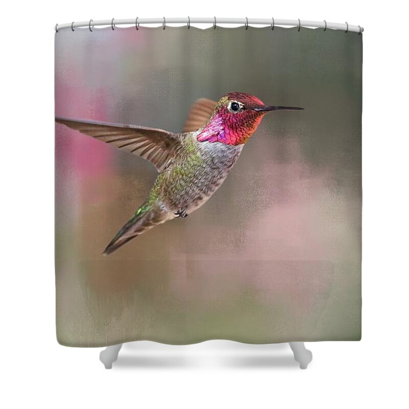 Anna's Hummingbird Shower Curtain featuring the photograph Jewel of Jerome by Donna Kennedy