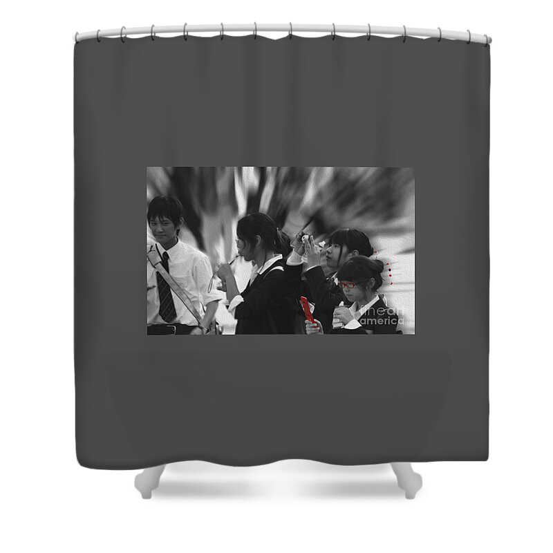 School Shower Curtain featuring the photograph Jidai Matsuri VIII by Cassandra Buckley