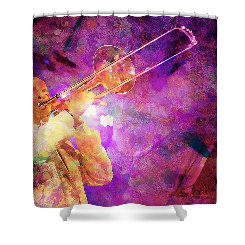 Jimmy Bosch Shower Curtain featuring the photograph Jimmy Bosch,Painting styles by Jean Francois Gil