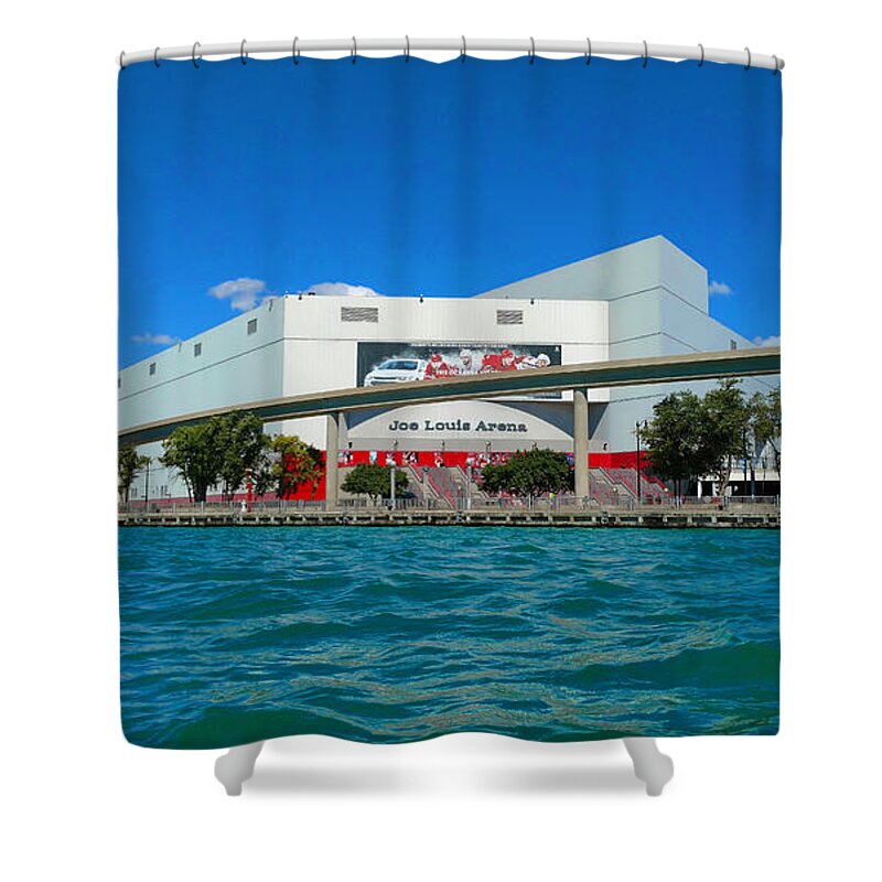 Joe Lewis Shower Curtain featuring the photograph Joe Lewis Arena by Michael Rucker