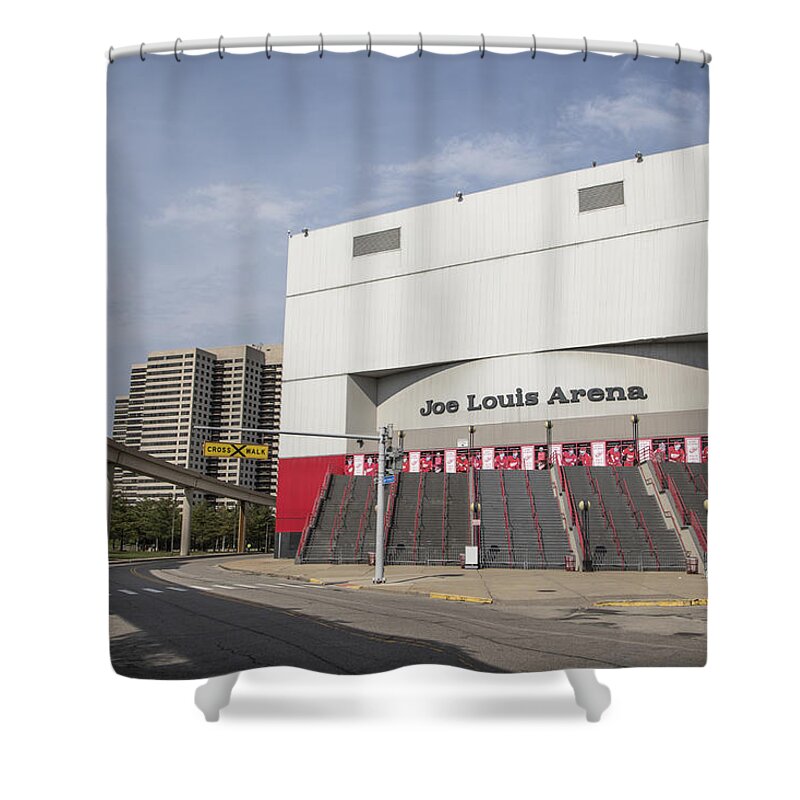 Joe Louis Shower Curtain featuring the photograph Joe Louis Arena by John McGraw