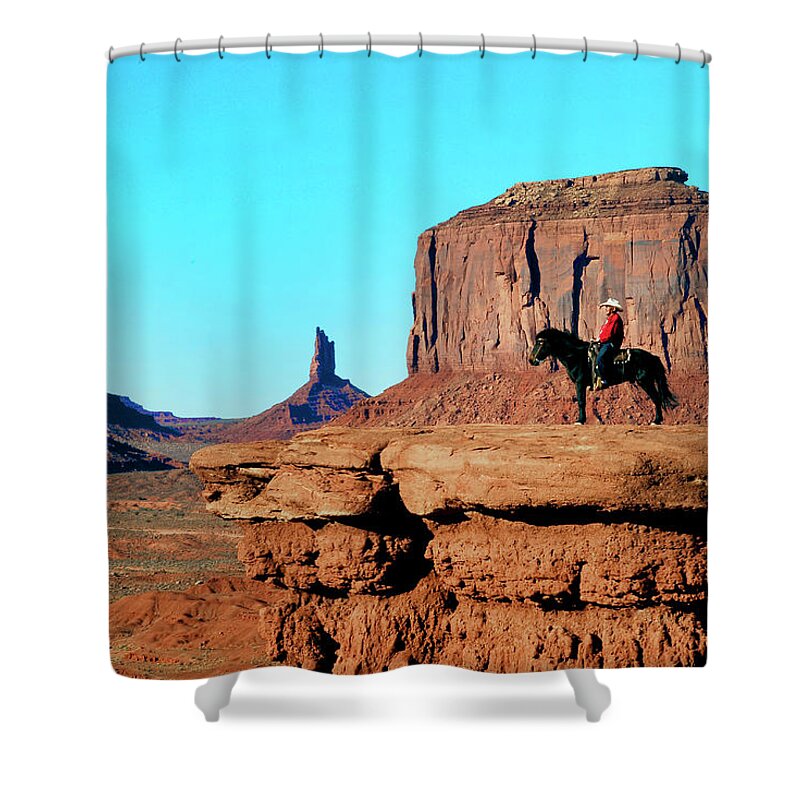 Monument Valley Shower Curtain featuring the John Ford's Point by Frank Houck