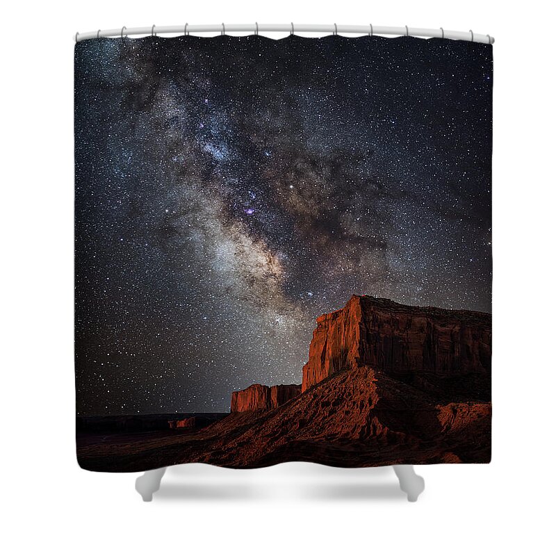 Stagecoach Shower Curtain featuring the photograph John Wayne Point by Darren White