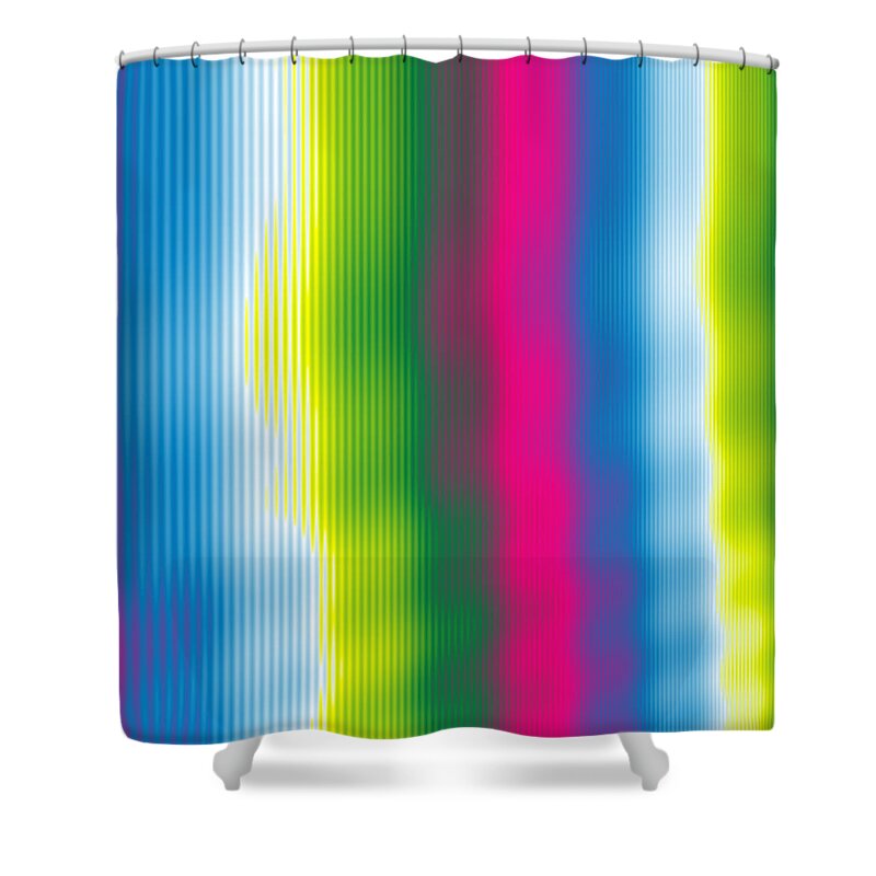 Fabric Shower Curtain featuring the digital art Joseph's Coat by Stan Reckard