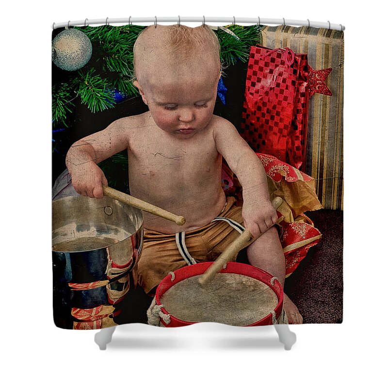Baby Shower Curtain featuring the photograph Joyful Christmas by Karen Lewis