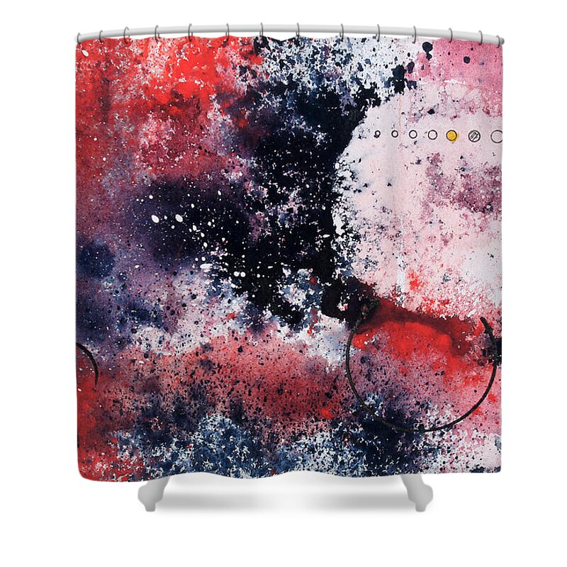 Abstract Original Watercolor Shower Curtain featuring the painting July by Monte Toon