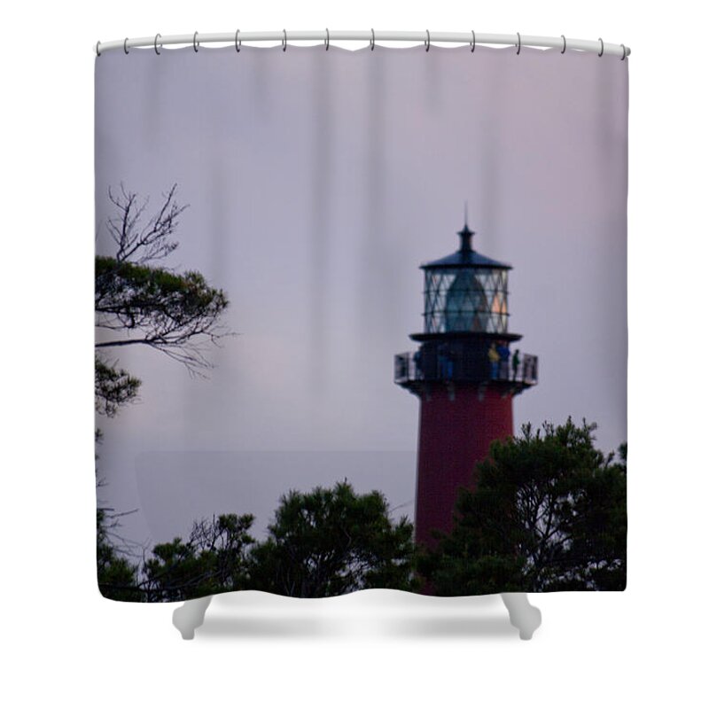 Jupiter Inlet Shower Curtain featuring the photograph Jupiter Lighthouse by Donna Walsh
