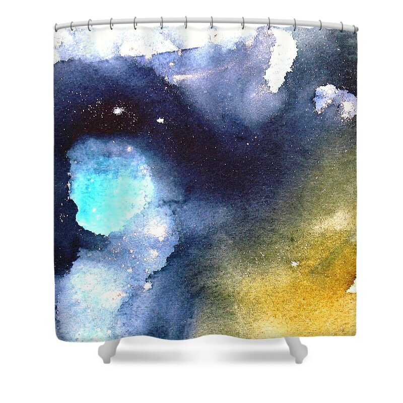Abstract Shower Curtain featuring the painting Just a Glimpse by Louise Adams