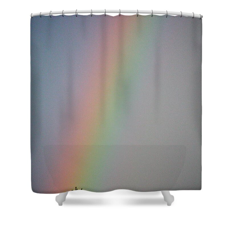 Rainbow Shower Curtain featuring the photograph Just A Piece by Diana Hatcher