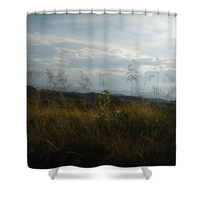Landscape Shower Curtain featuring the photograph Just before Sunset by Anita Adams