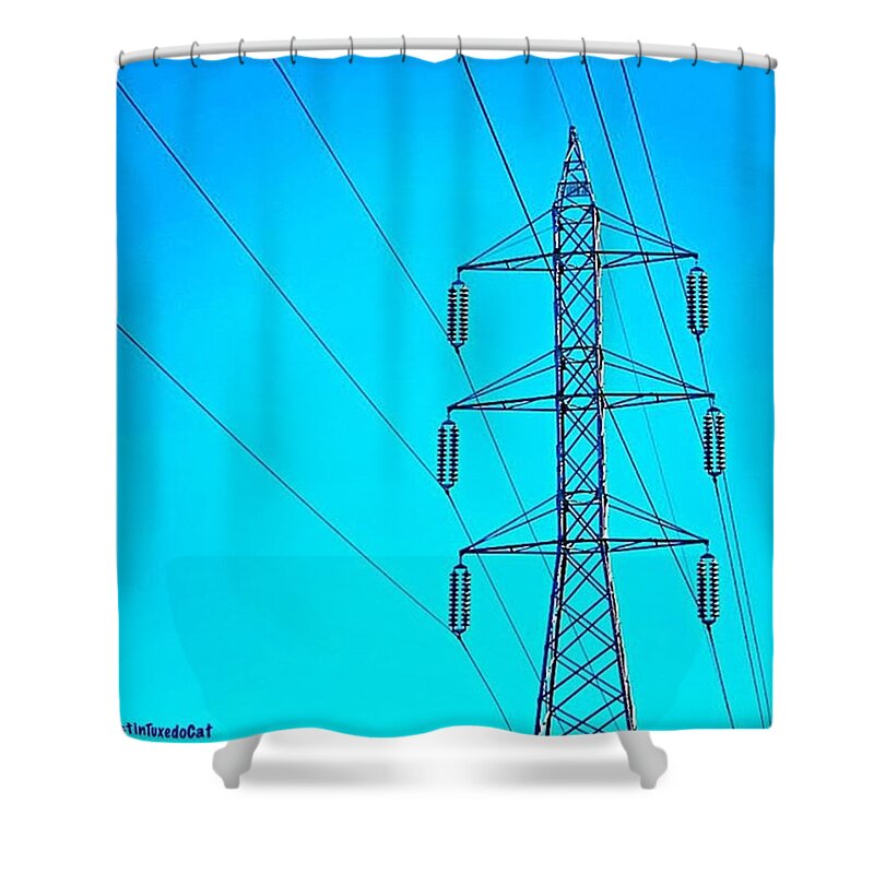 Keepaustinweird Shower Curtain featuring the photograph Just Feeling #electric! 
2nd Photo For by Austin Tuxedo Cat
