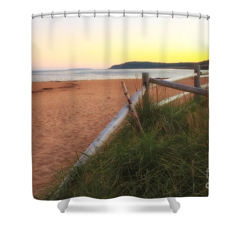 Acadia National Park Shower Curtain featuring the photograph Just in Time by Elizabeth Dow