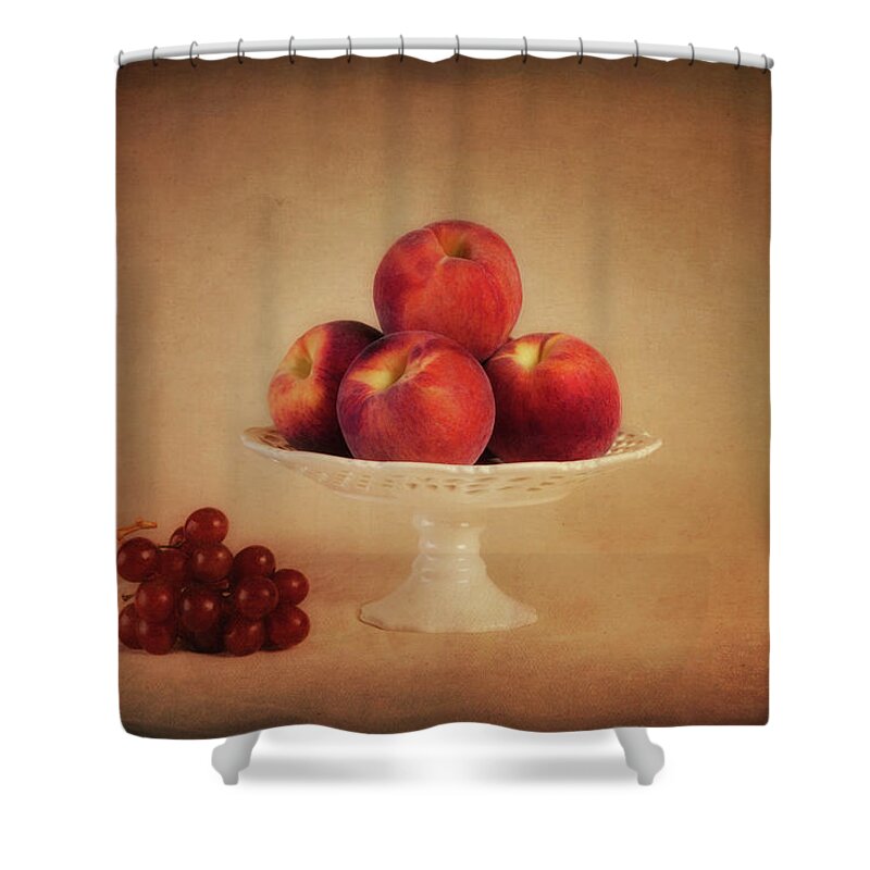 Art Shower Curtain featuring the photograph Just Peachy by Tom Mc Nemar