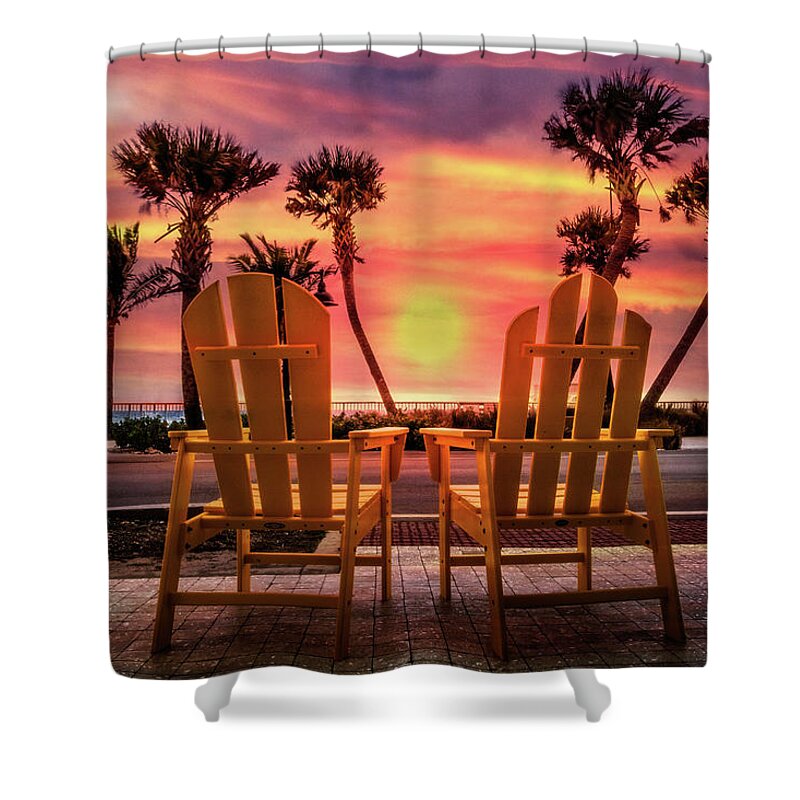 Clouds Shower Curtain featuring the photograph Just the Two of Us by Debra and Dave Vanderlaan