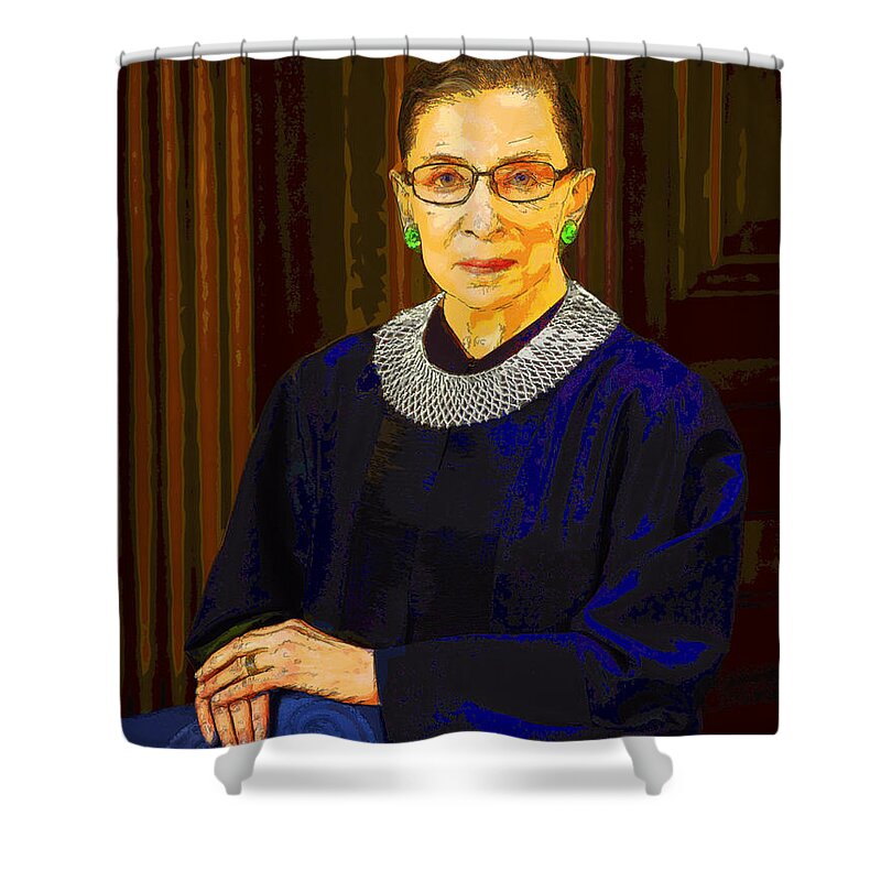 Justice Shower Curtain featuring the photograph Justice Ginsburg by C H Apperson