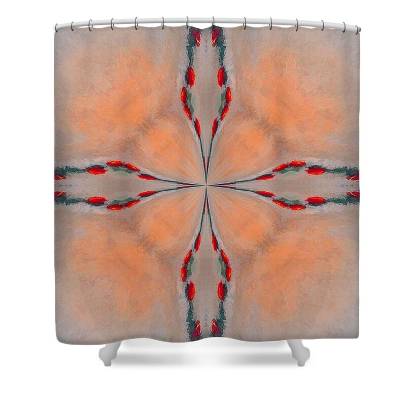 Kaleidoscope Shower Curtain featuring the photograph K 103 by Jan Amiss Photography
