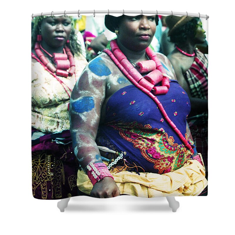 Nigeria Shower Curtain featuring the photograph Kalabari Woman by Muyiwa OSIFUYE