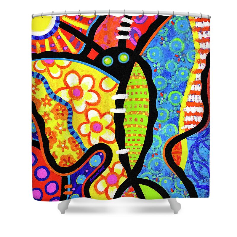 Butterfly Shower Curtain featuring the painting Kaleidoscope Butterfly by Steven Scott