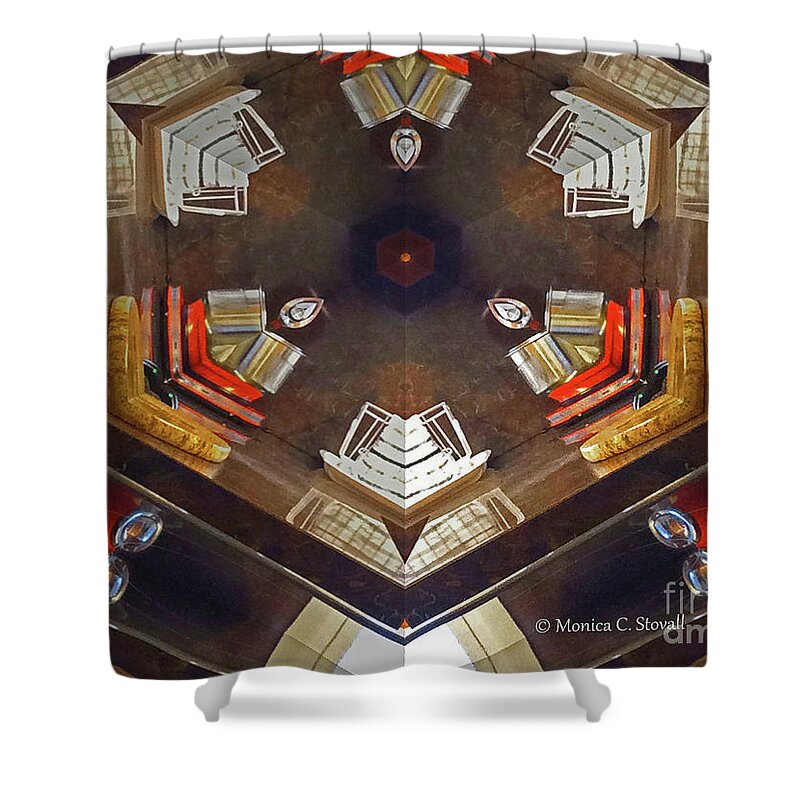 Kaleidoscope Design Shower Curtain featuring the photograph Kaleidoscope Mirror Effect 13 by Monica C Stovall