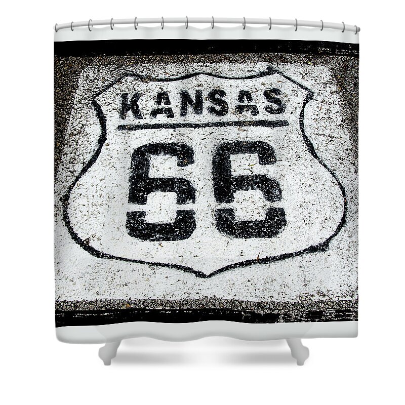 Kansas 66 Shower Curtain featuring the photograph Kansas 66 by Susan McMenamin