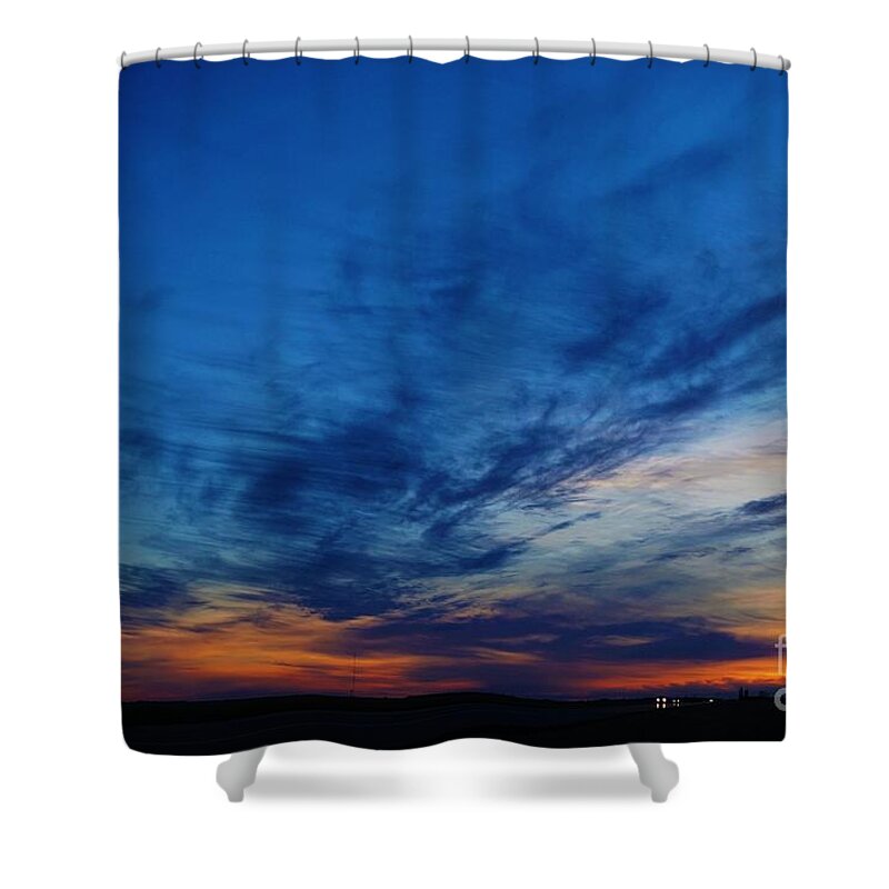 Sunrise Shower Curtain featuring the photograph Kansas morning by Merle Grenz