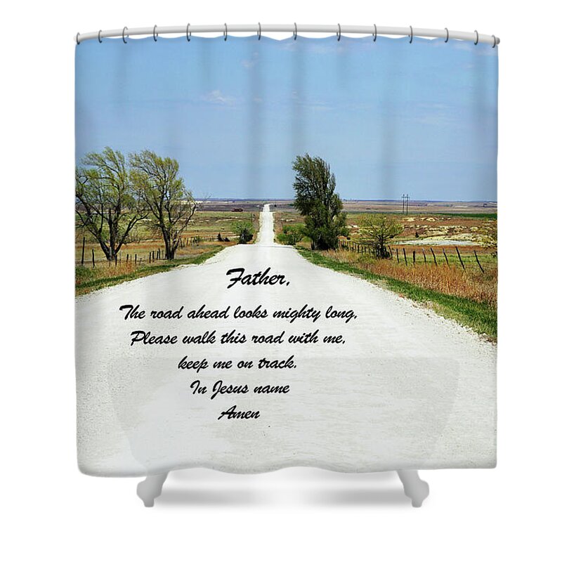 Kansas Shower Curtain featuring the photograph Kansas road by Merle Grenz