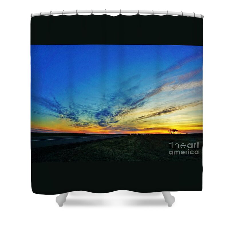 Kansas Shower Curtain featuring the photograph Kansas sunrise2 by Merle Grenz