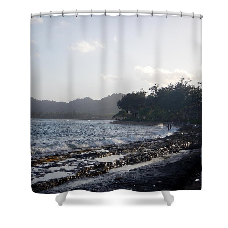 Kauai Shower Curtain featuring the photograph Kauai Kapa'a Coast 1 by Amy Fose