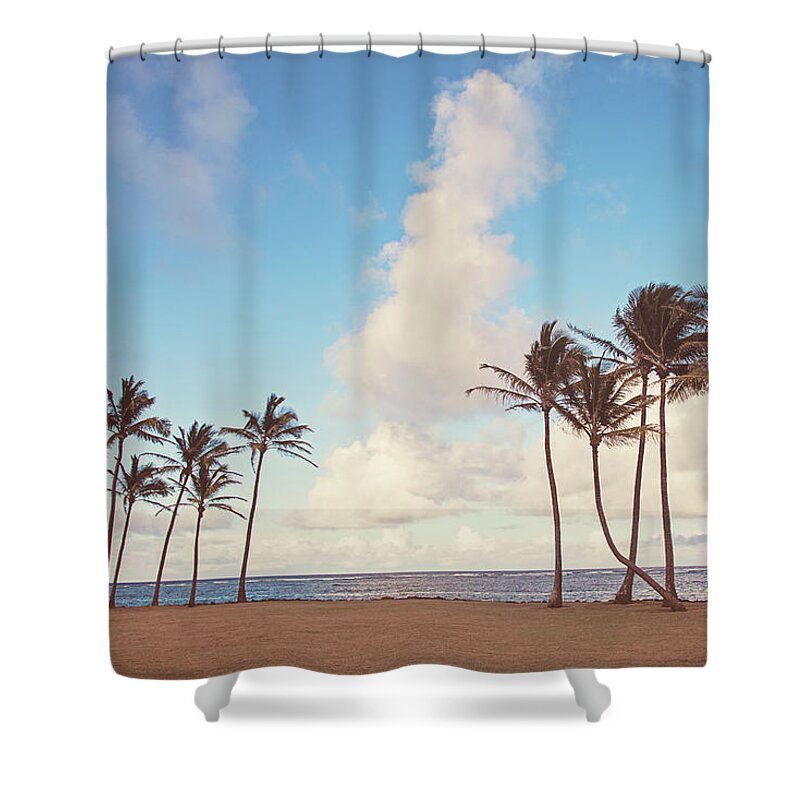 Kauai Shower Curtain featuring the photograph Kauai Palm Trees by Melanie Alexandra Price