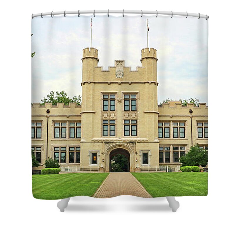 College Of Wooster Shower Curtain featuring the photograph Kauke Hall College of Wooster 4081 crop by Jack Schultz