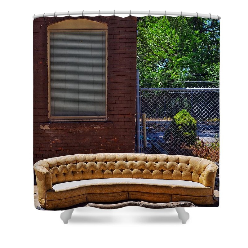 Abandoned Shower Curtain featuring the photograph Kc Sofa by Gia Marie Houck