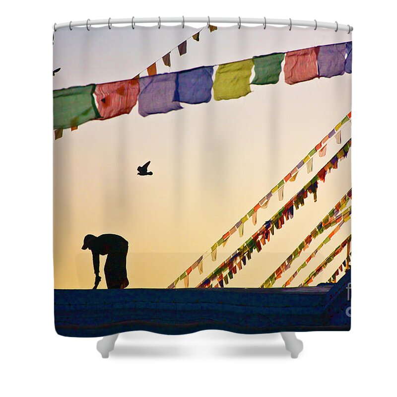 Nepal Shower Curtain featuring the photograph Kdu_nepal_d113 by Craig Lovell
