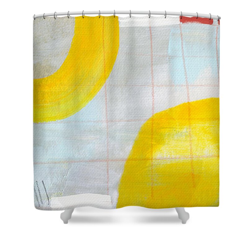 Abstract Shower Curtain featuring the painting Keeping The Sun In- Abstract Art by Linda Woods by Linda Woods