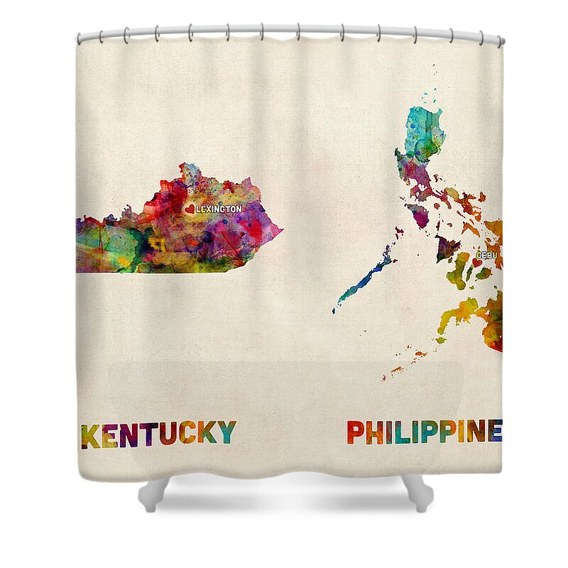 Kentucky Philippines Custom Order Shower Curtain featuring the digital art Kentucky Philippines Custom Order by Michael Tompsett