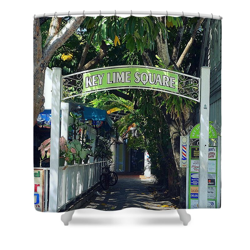 Key West Shower Curtain featuring the photograph Key Lime Square by Laurie Perry